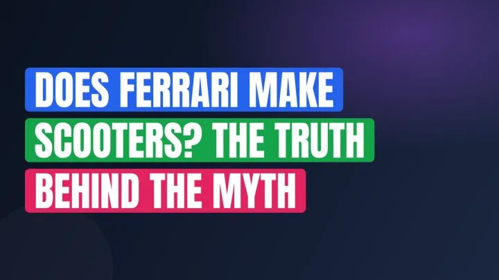 Does Ferrari Make Scooters? The Truth Behind the Myth
