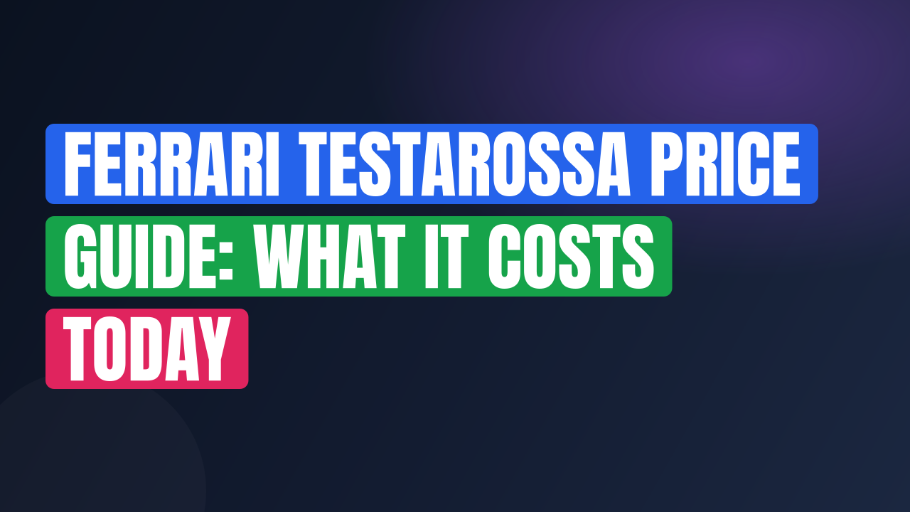Ferrari Testarossa Price Guide: What It Costs Today